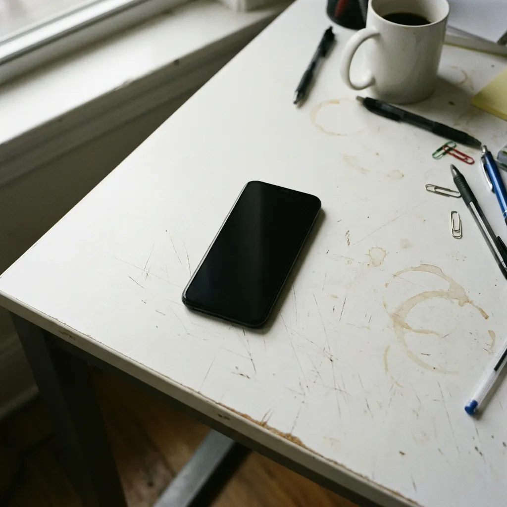 Smartphone product photo — before Webafy editing